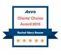 Avvo | Clients' Choice Award 2018 | Rachel Mary Reuter | 5 Stars